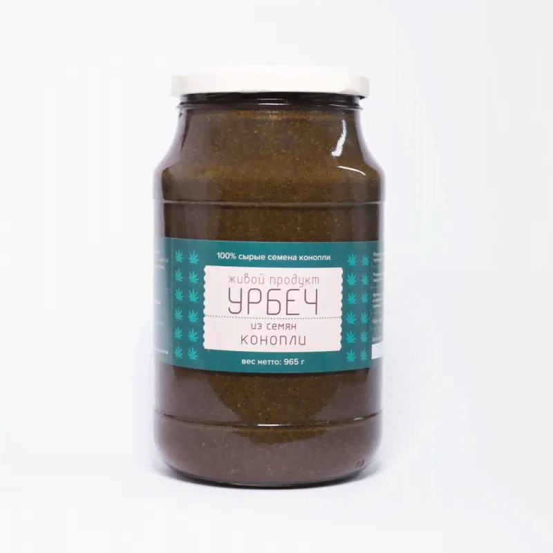 Урбеч из семян конопли (raw) "Живой продукт" Дагестан / 965 г