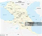 Кавказская Карта — стоковая векторная графика и другие изображения на тему Дагестан - Дагестан, Карта, Россия
