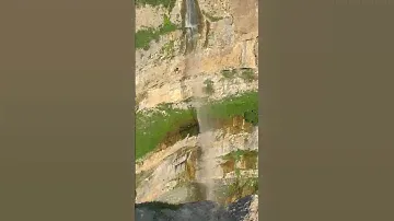 Прыжок с Бейсджампинга на водопаде ИТЛЯТЛЯР в селе ХУНЗАХ в ДАГЕСТАНЕ.