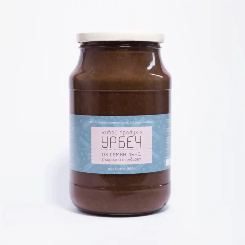 Урбеч из семян льна с корицей и имбирём "Живой продукт" (Дагестан) / 965 г
