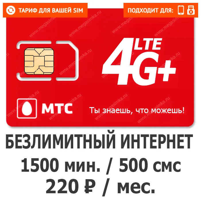 Тариф МТС Умный L (Республика Дагестан)-0