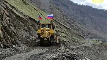НАЧАЛОСЬ СТРОИТЕЛЬСТВО АВТОДОРОГИ В СТОРОНУ ХУШЕТ #горы #дагестан #кавказ #природа #турция #зима #05